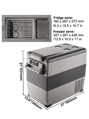 SucceBuy 20L 22L 35L 45L 55L Car Refrigerator Mini Fridge Freezer