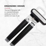 KitchenAid Classic Multifunction Can Opener and Bottle Opener Easy to Use, Razor Sharp Stainless Steel Cutting Wheel, Soft Ergonomic Handles, Black - Image 5