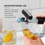 KitchenAid Classic Multifunction Can Opener and Bottle Opener Easy to Use, Razor Sharp Stainless Steel Cutting Wheel, Soft Ergonomic Handles, Black - Image 6