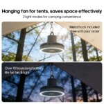 10000mAh 4000mAh Camping Fan Rechargeable  Electric Fan with Power Bank LED Lighting - Image 4