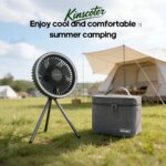 10000mAh 4000mAh Camping Fan Rechargeable  Electric Fan with Power Bank LED Lighting - Image 5