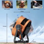20000mAh Camping  Rechargeable Portable Outdoor Camping Fan - Image 6