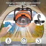 20000mAh Camping  Rechargeable Portable Outdoor Camping Fan - Image 2