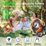 20000mAh Camping  Rechargeable Portable Outdoor Camping Fan - Image 5