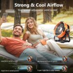 20000mAh Camping  Rechargeable Portable Outdoor Camping Fan - Image 3