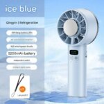 Electric Handheld Cooling USB Rechargeable  LED Display fan - Image 5