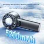 Electric Handheld Cooling USB Rechargeable  LED Display fan