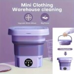 8L Portable Small Foldable Washing Machine with Spin Dryer For Socks Underwear Panties - Image 2