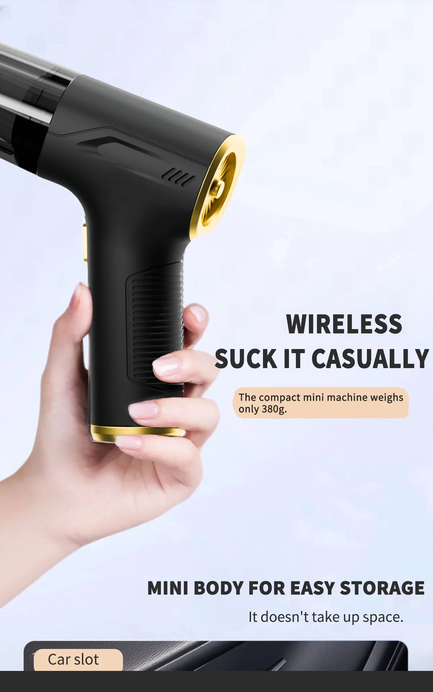 Powerful HandHeld Mini Car Vacuum Cleaner Air Gun