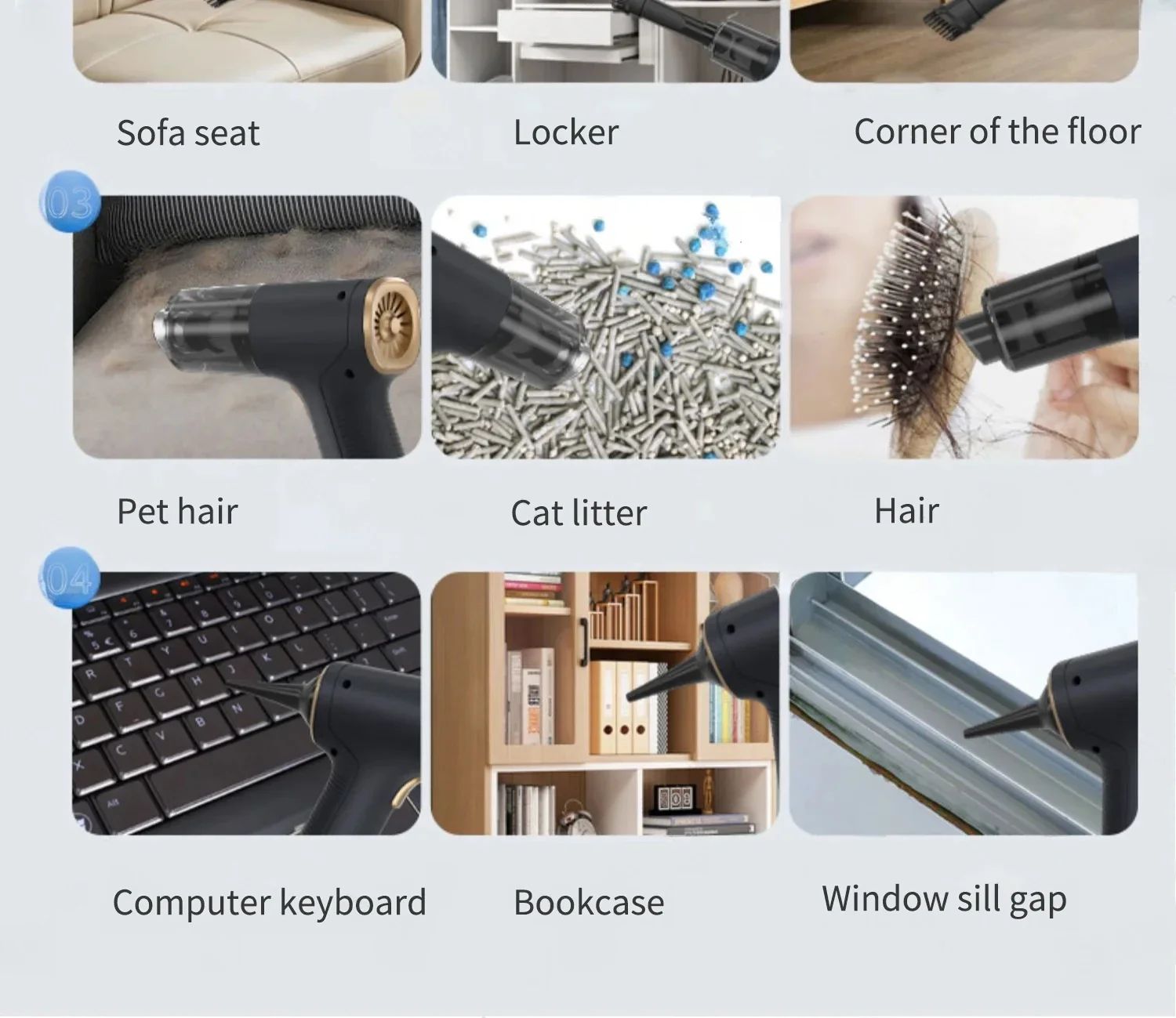 Powerful HandHeld Mini Car Vacuum Cleaner Air Gun