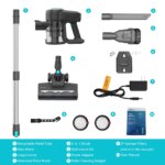 YISORA N300 Cordless Upright Vacuum Cleaner for Carpet, Hard Floor, Car, Pet Hair - Image 6