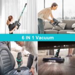 YISORA N300 Cordless Upright Vacuum Cleaner for Carpet, Hard Floor, Car, Pet Hair - Image 2