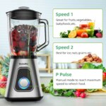 BioloMix 1300W Smoothie Blender with 1.5L Glass Jar - Image 2