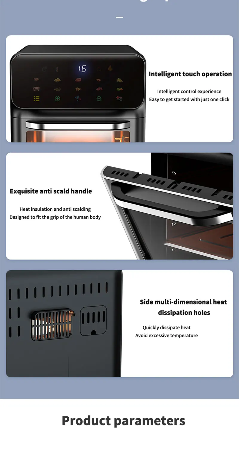 10L Oil-free Automatic Large Capacity Electric Air Fryer
