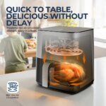 5L Electric ROUNY Air Fryer  with Touch Control & Nonstick Basket - Image 2