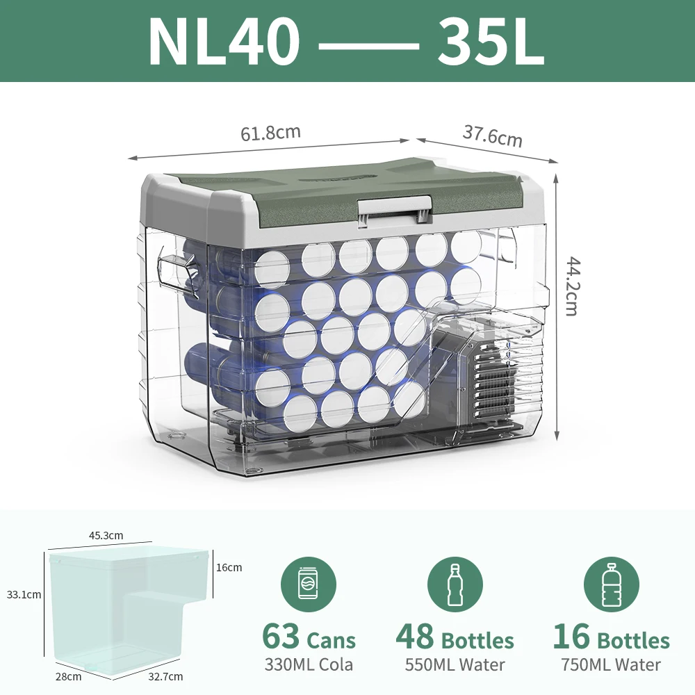 Alpicool NL 25L 35L 45L Car Refrigerator Compressor Fridge Freezer