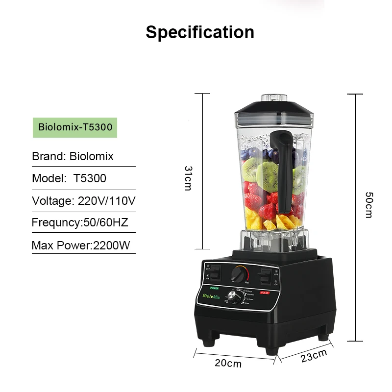 BioloMix Smart Timer Pre-programed Blender