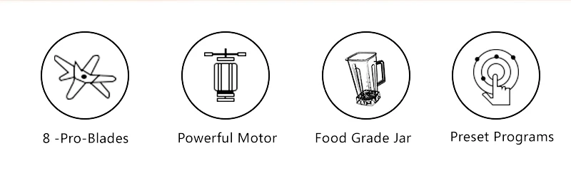 BioloMix Smart Timer Pre-programed Blender