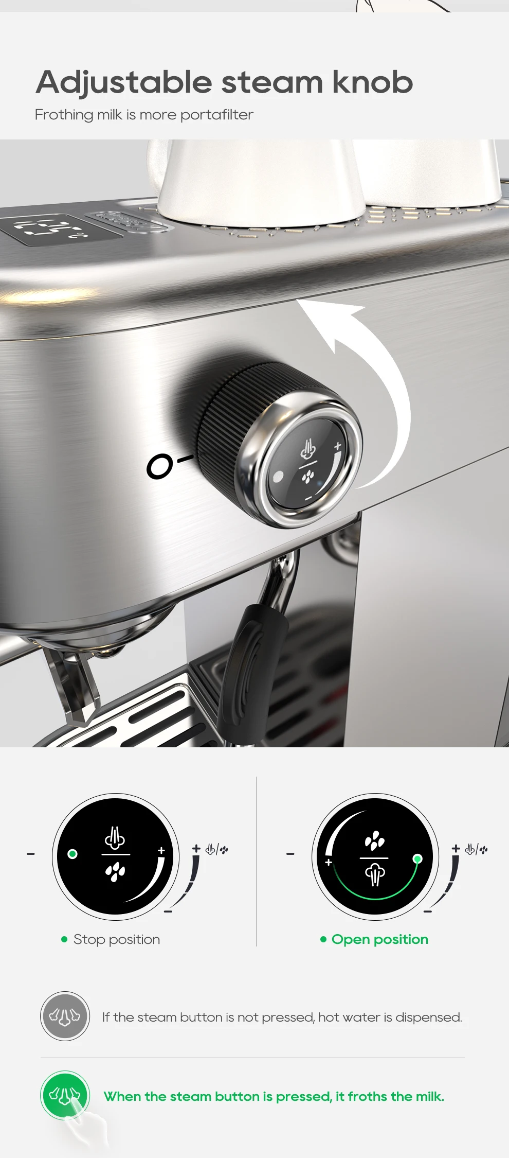 HiBREW 20Bar Semi Automatic Espresso Coffee Machine
