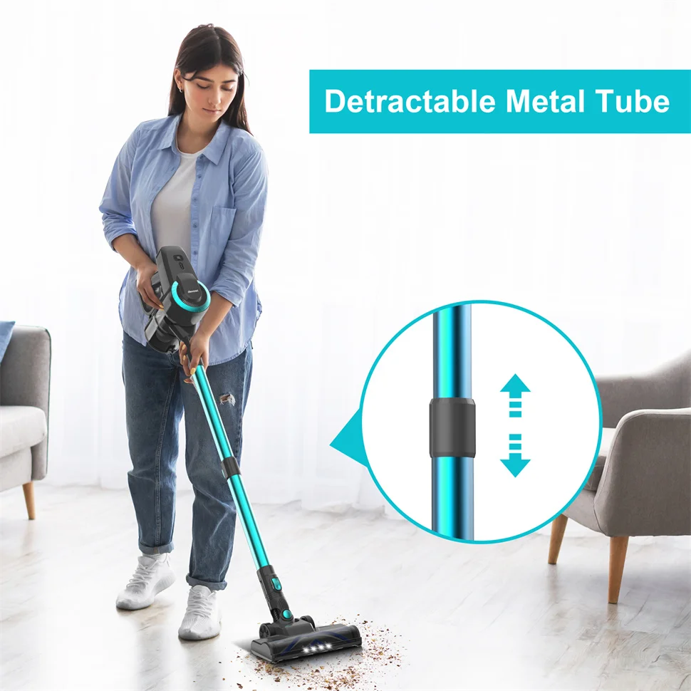YISORA N300 Cordless Upright Vacuum Cleaner for Carpet, Hard Floor, Car, Pet Hair