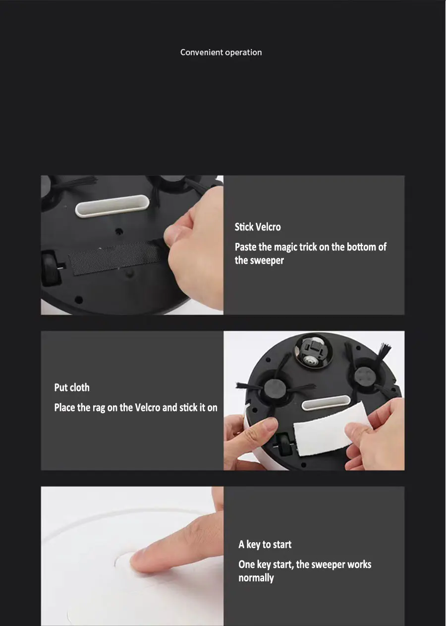 3 In 1 Smart Wireless Robot Dragging Vacuum Cleaner