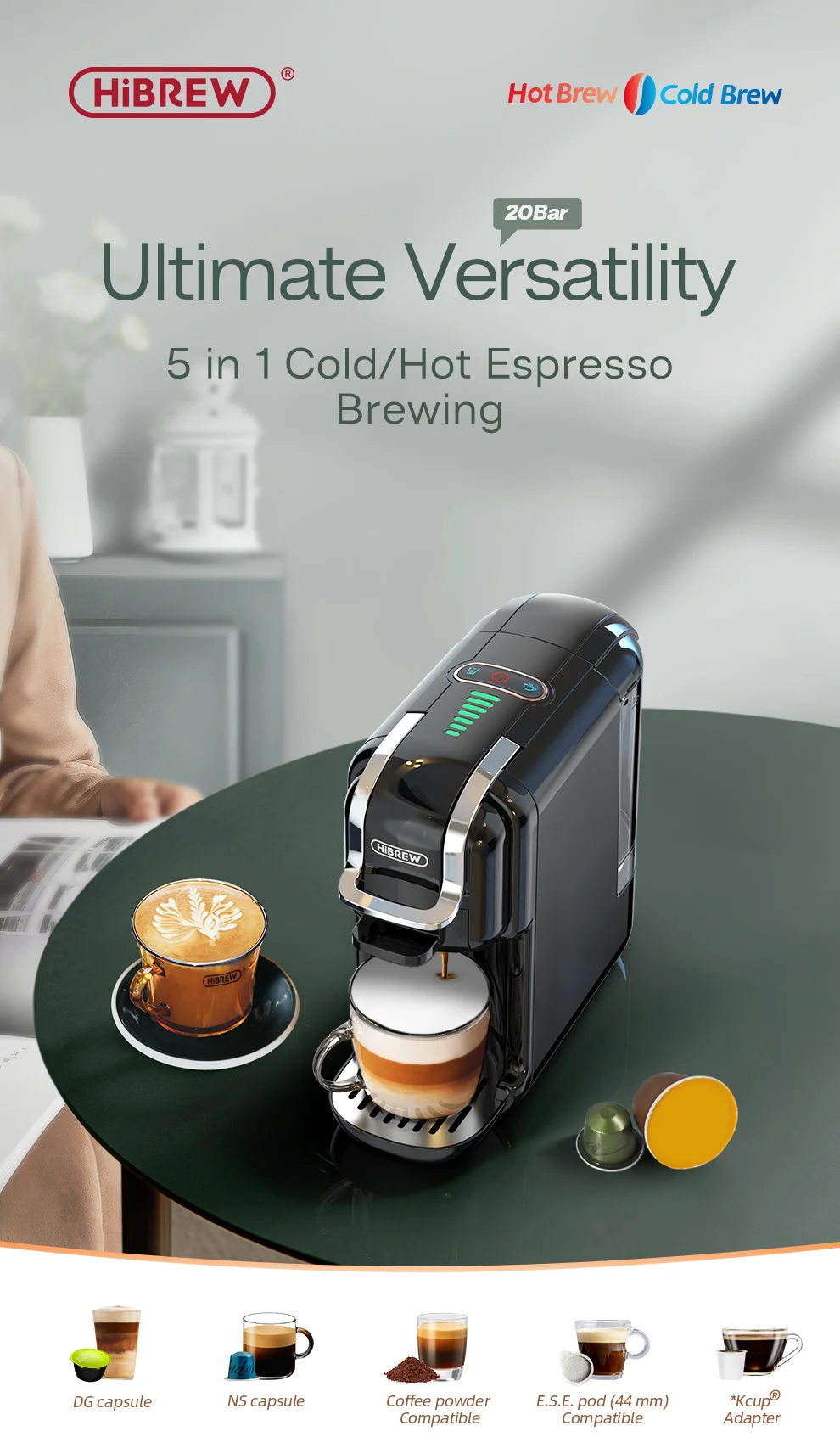 Hibrew Multiple Capsule Coffee Machine