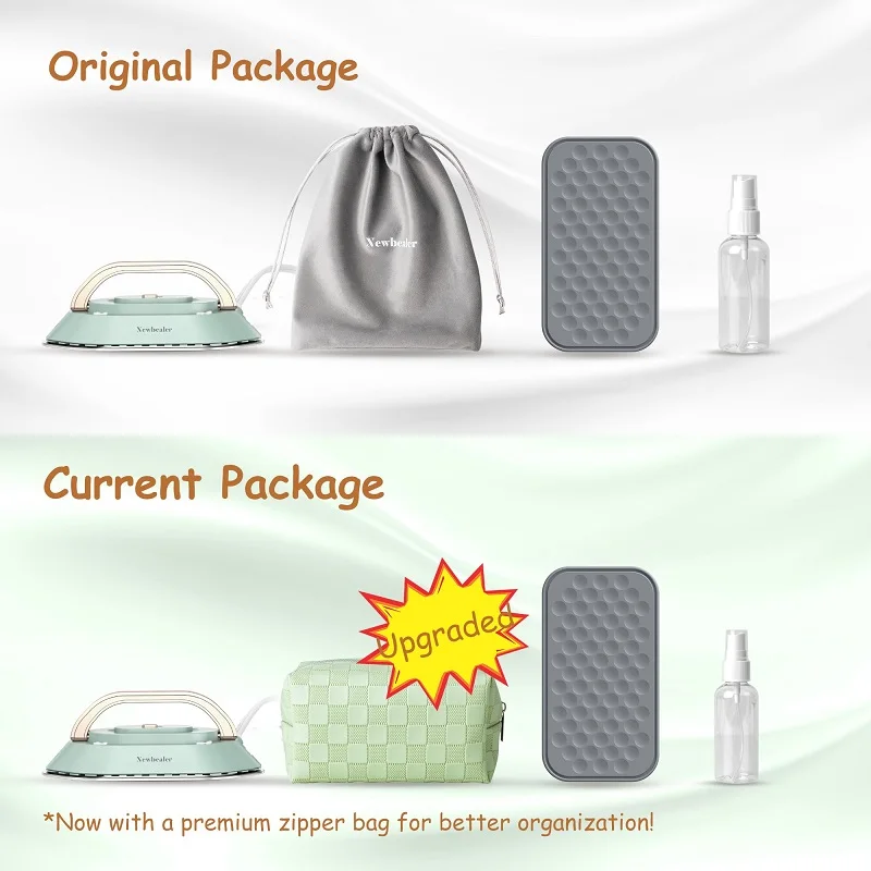 Mini Travel Iron for Clothes Portable Handle Electric Ironing Machine Fast Heating 30s Dry Wet Irons Garment Household Tools