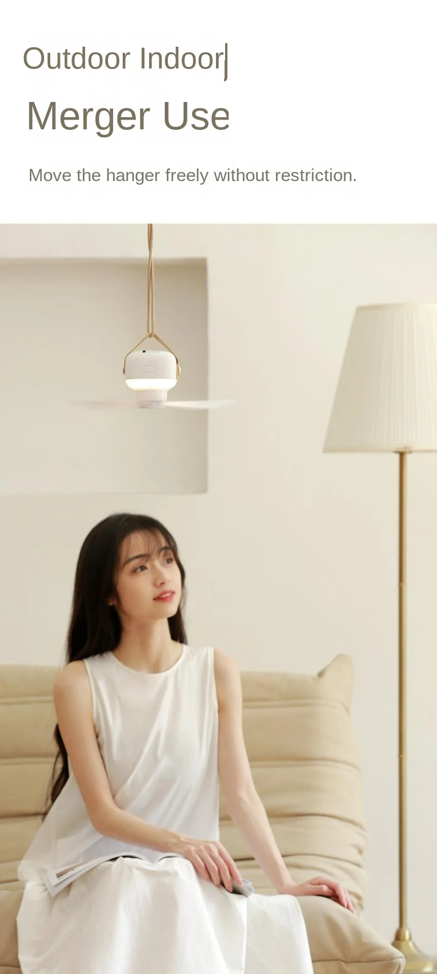 Portable wireless mini USB ceiling fan with remote control