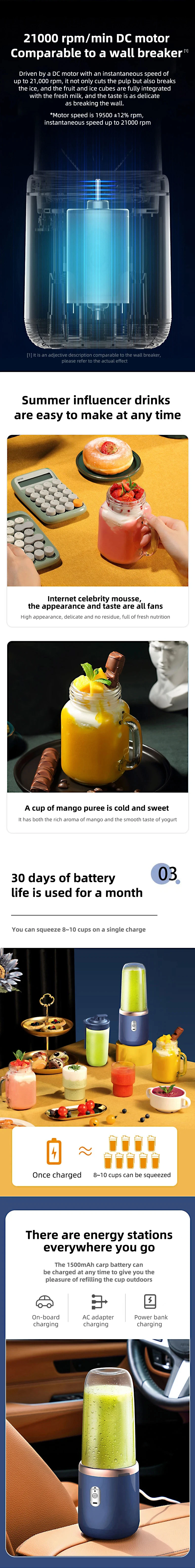 Portable USB Mini Handheld Juicer