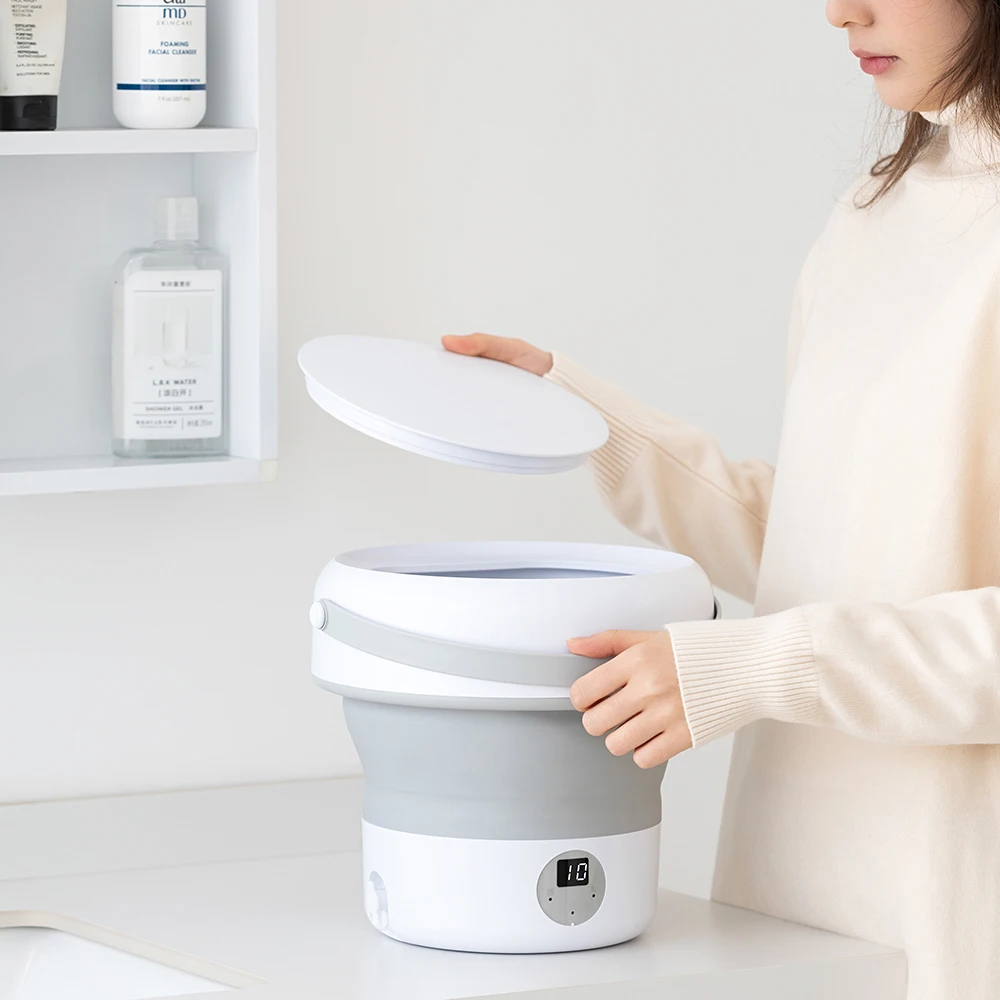 6L 11L Folding Portable Washing Machine with Spin Dryer for Clothes