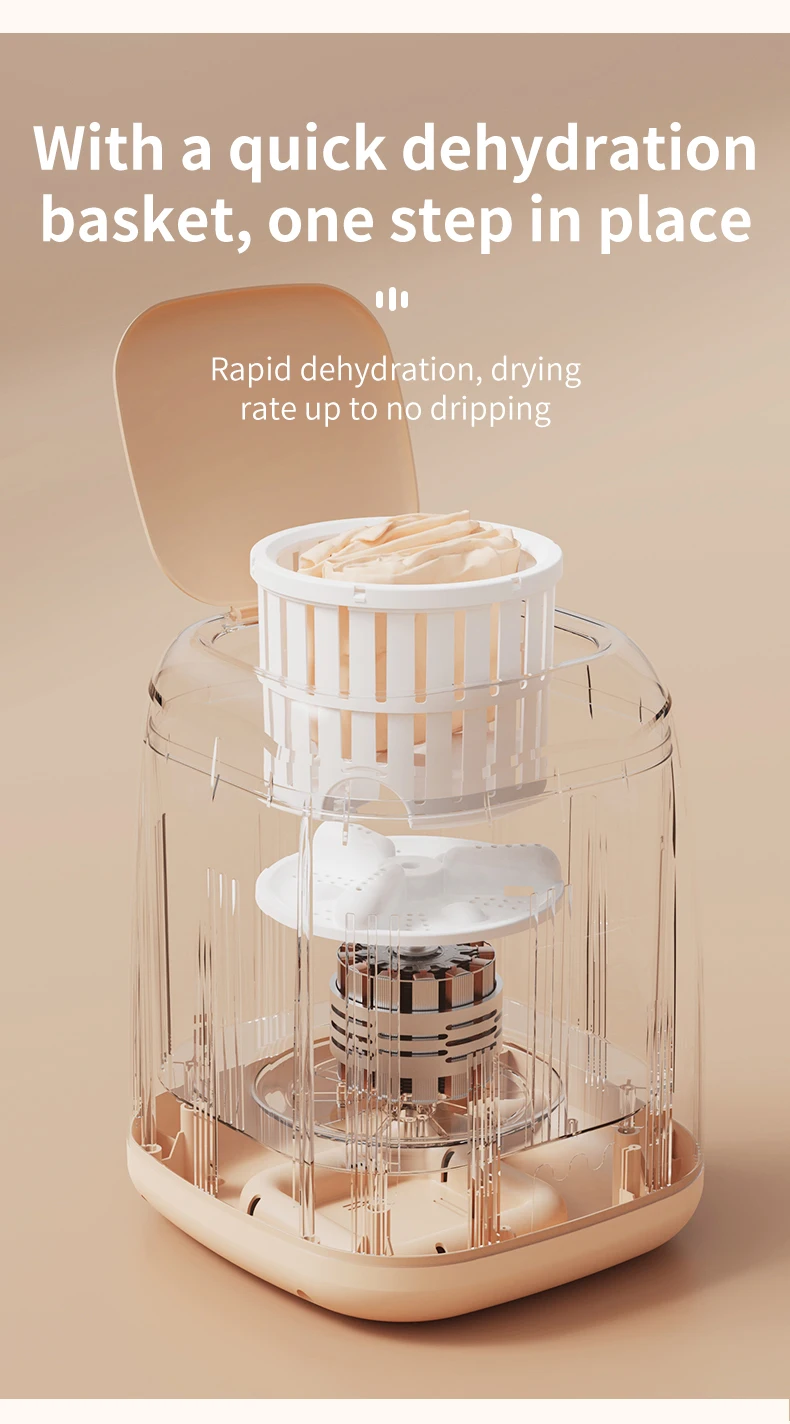 Small automatic Portable Washing Machine with Spin Dryer for Underwear