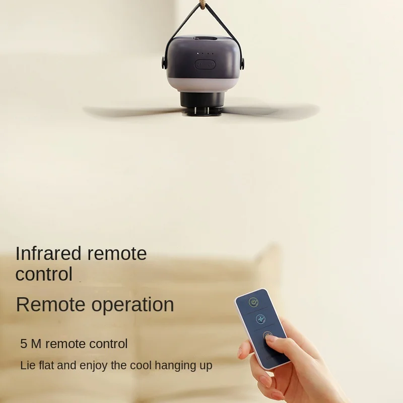 Portable wireless mini USB ceiling fan with remote control