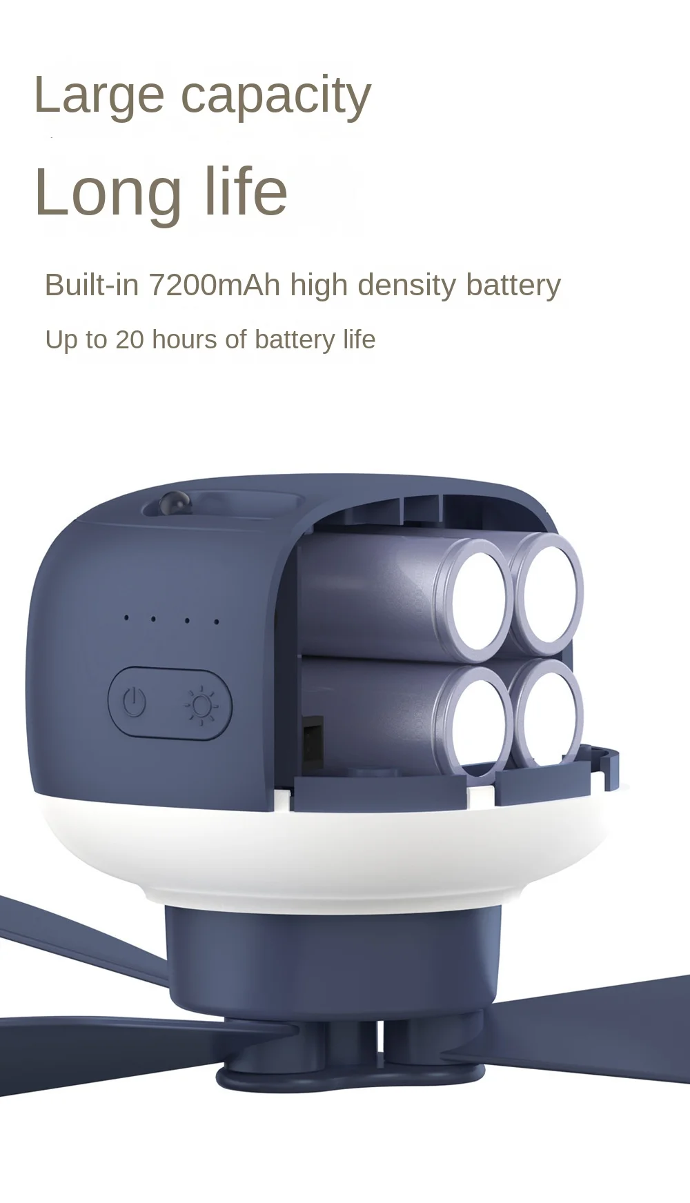 Portable wireless mini USB ceiling fan with remote control