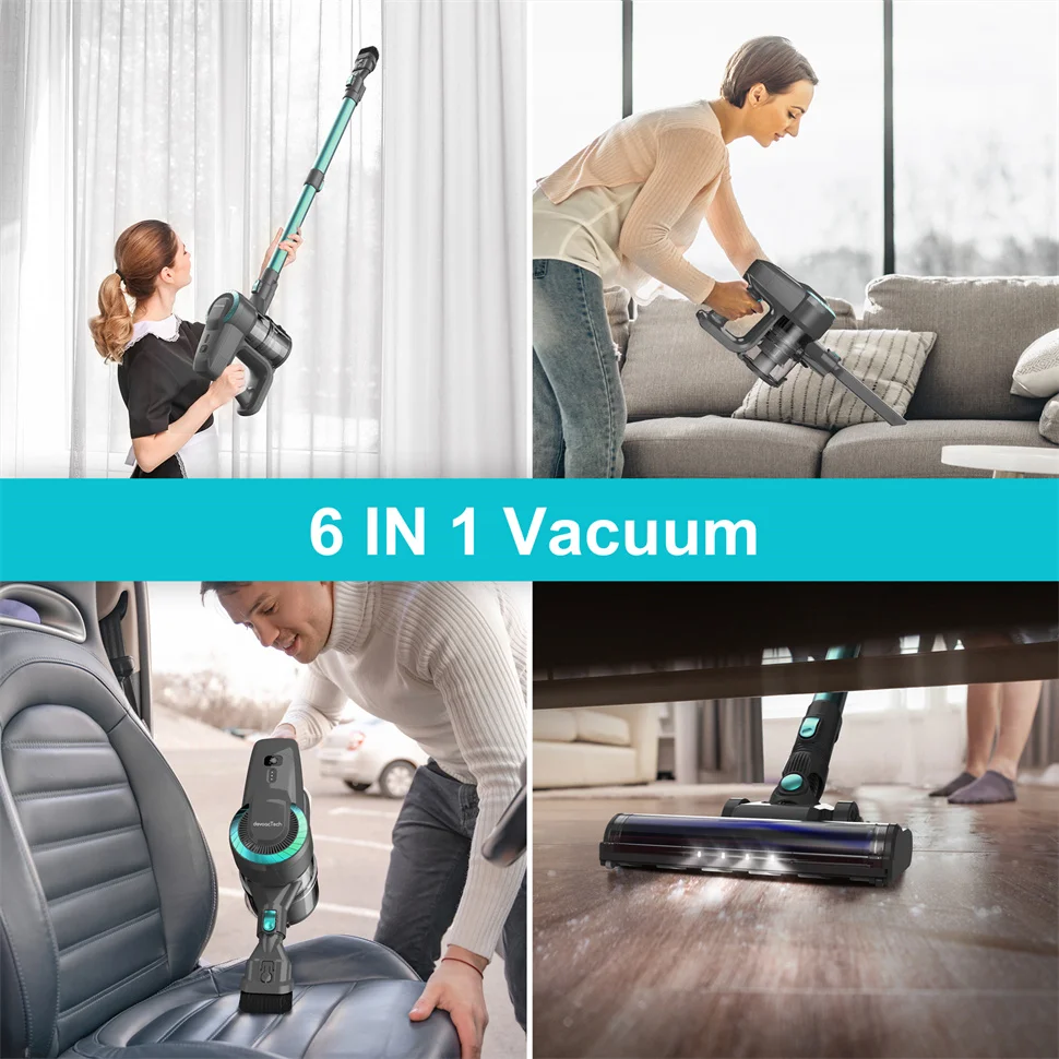 YISORA N300 Cordless Upright Vacuum Cleaner for Carpet, Hard Floor, Car, Pet Hair