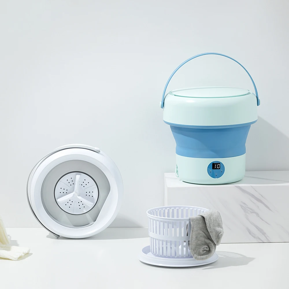 6L 11L Folding Portable Washing Machine with Spin Dryer for Clothes