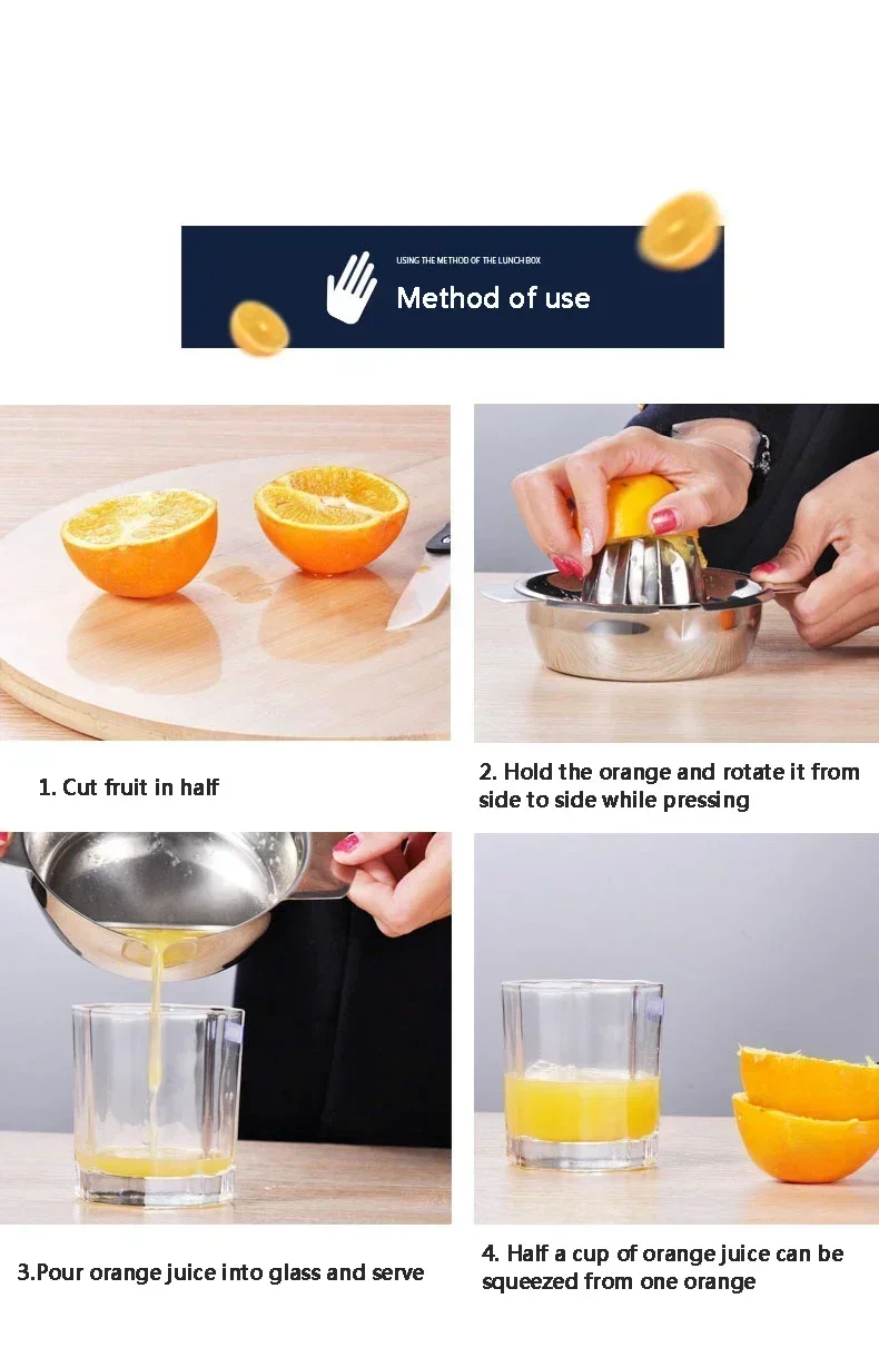 Stainless Steel Fruit Lemon Orange Juicer