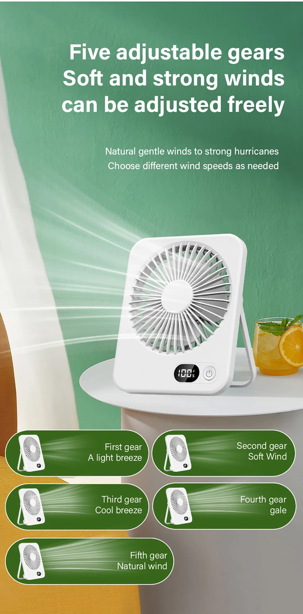 Mini  Foldable Desk Table Fan