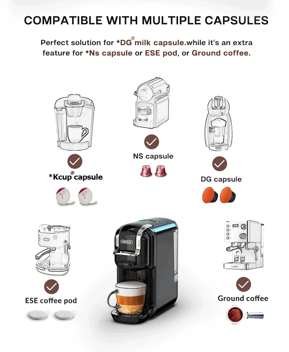 Hibrew Multiple Capsule Coffee Machine