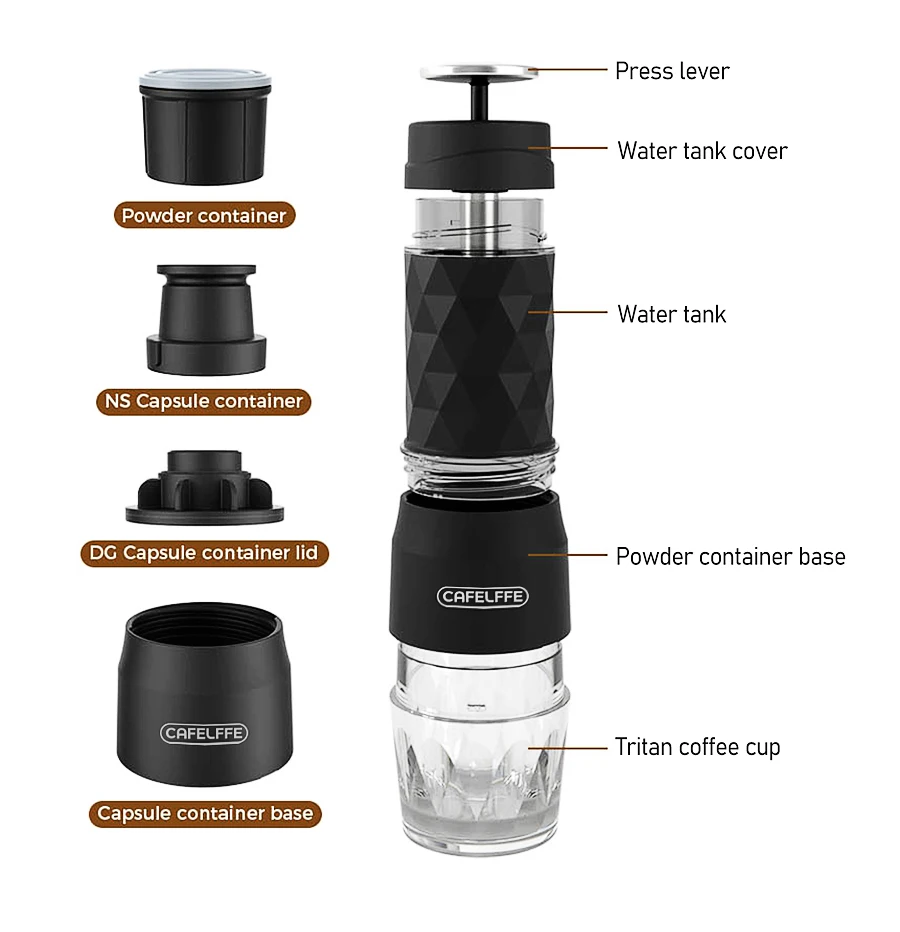 Cafelffe 3 In1 Portable Coffee Machine