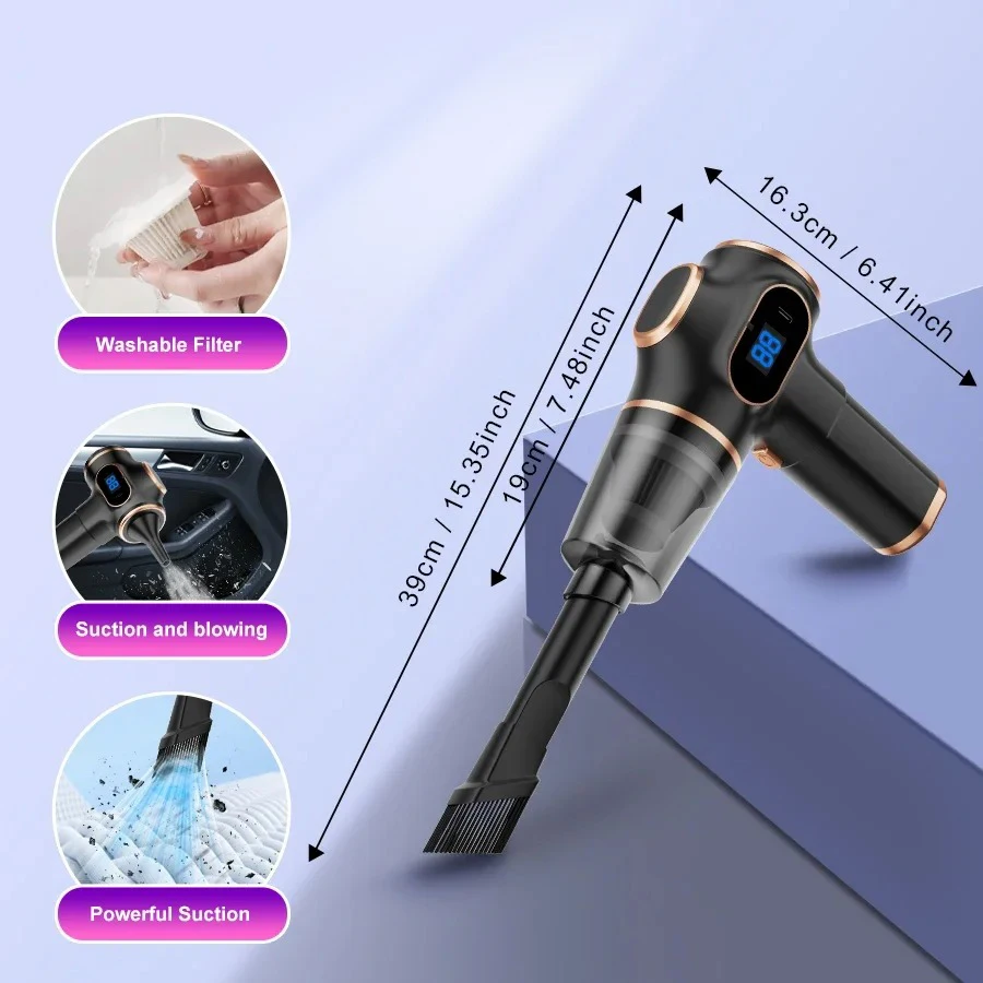 TINSOL Wireless Vacuum Cleaner Dual Use for Home and Car