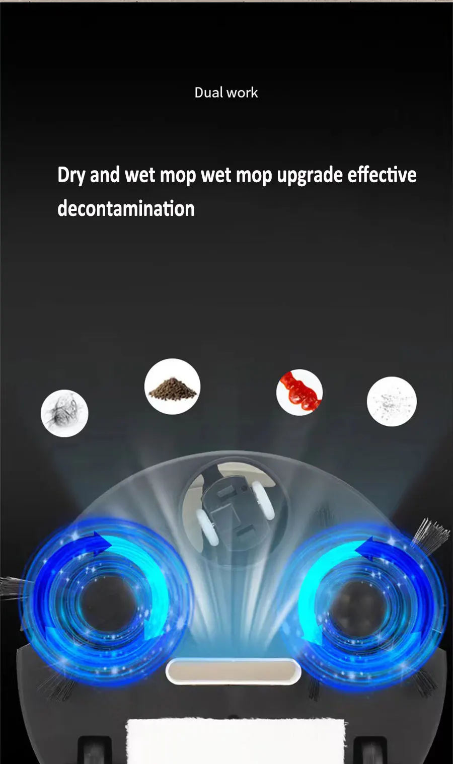 3 In 1 Smart Wireless Robot Dragging Vacuum Cleaner