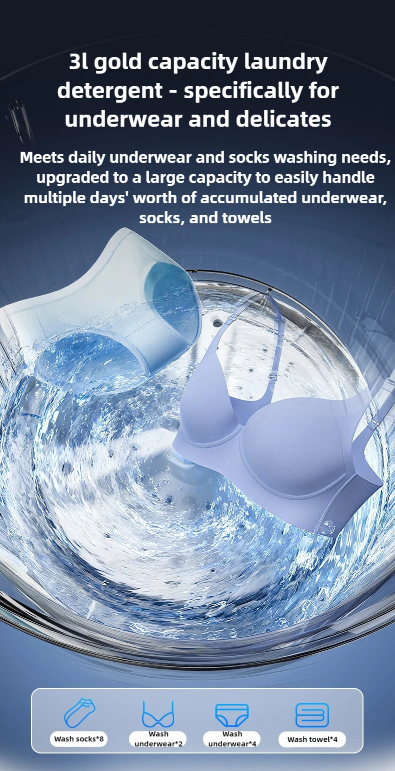 3L Mini Washing Machine for Clothes Socks Underwear with Spin Drying