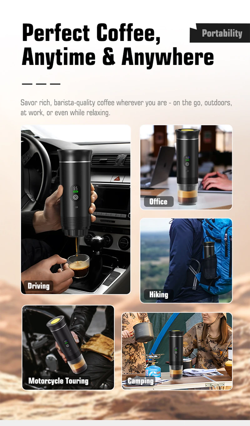 Portable Espresso Coffee Machine With Digital Display
