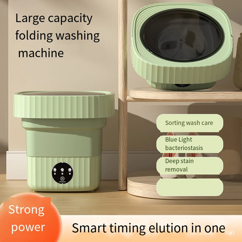 6L 11L Folding Portable Washing Machine with Spin Dryer for Clothes