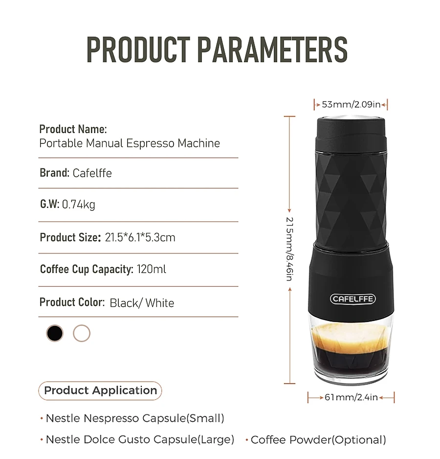 Cafelffe 3 In1 Portable Coffee Machine