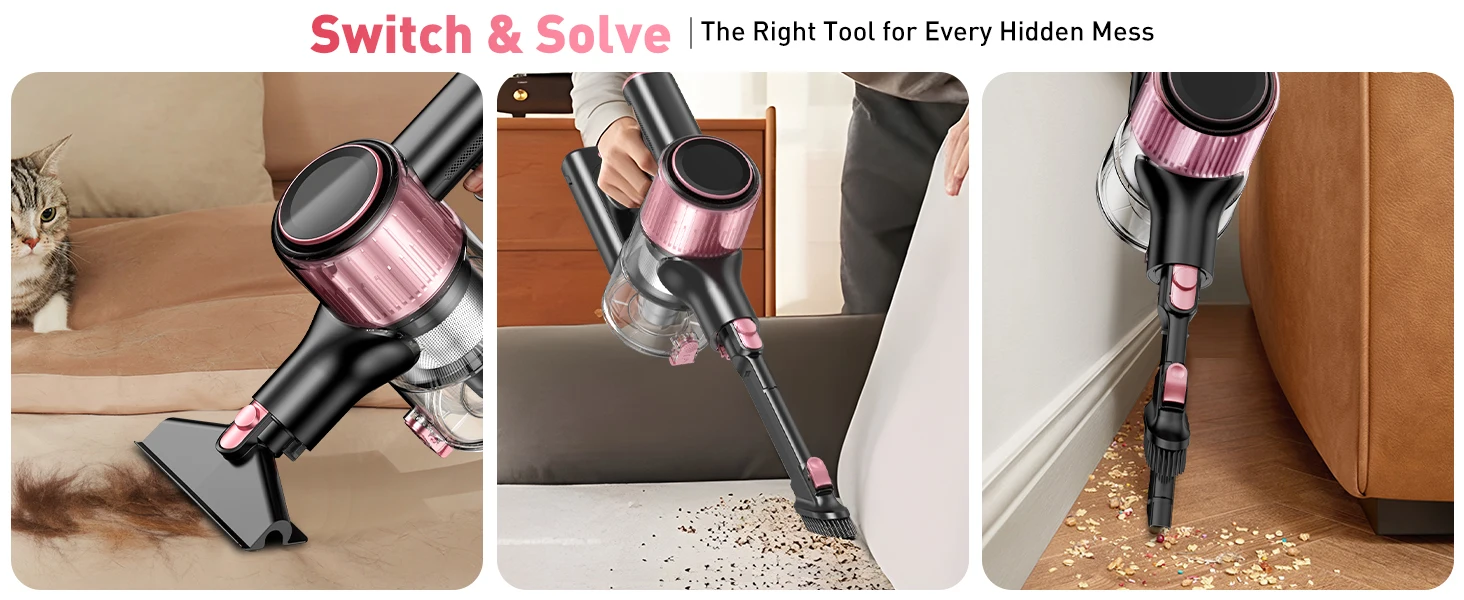 Cordless Vacuum Cleaner for Home Pet Hair/Hard Floor/Carpet