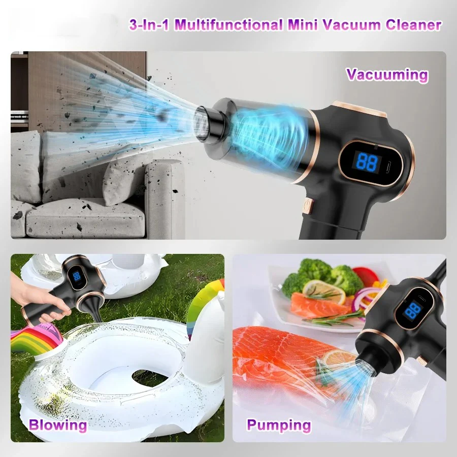 TINSOL Wireless Vacuum Cleaner Dual Use for Home and Car