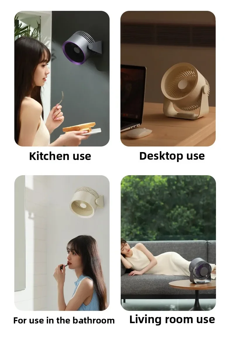 Electric Wireless Portable Desktop Wall Ceiling Fan
