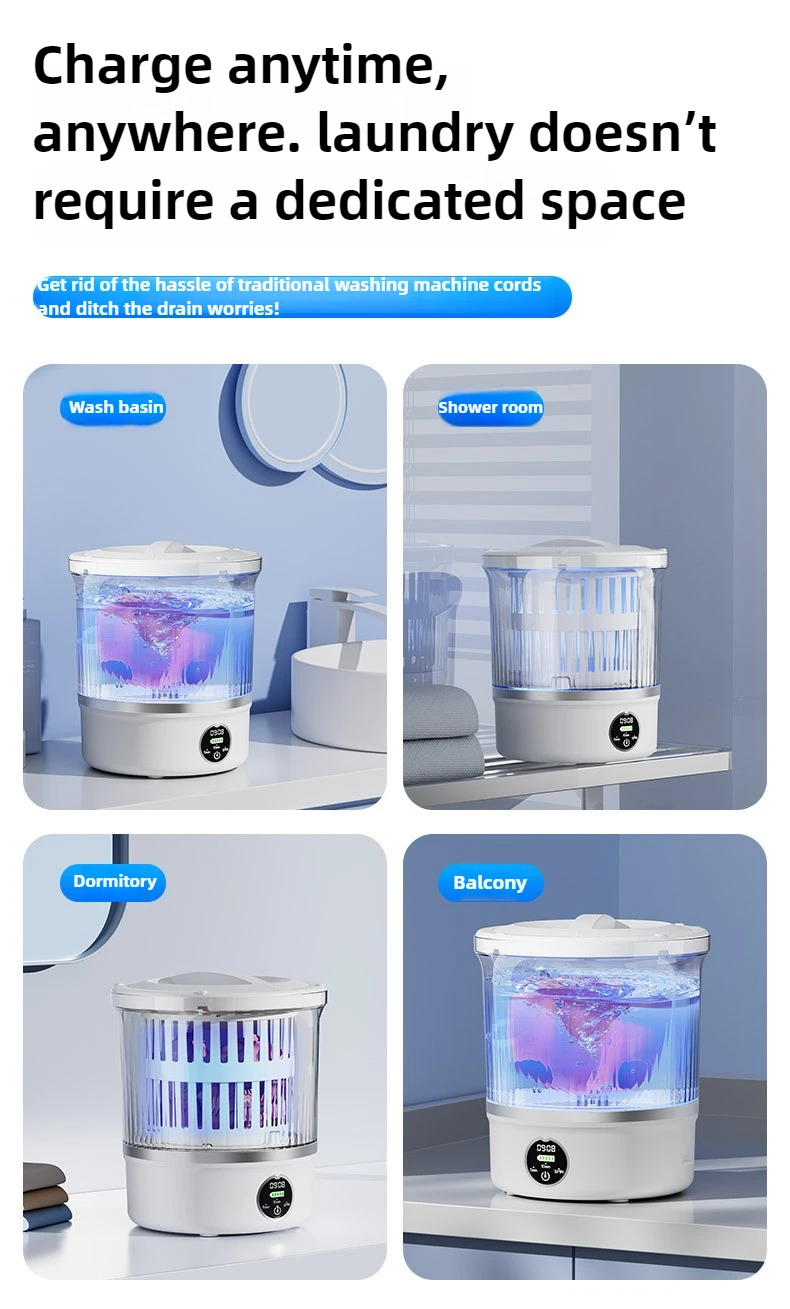 3L Mini Washing Machine for Clothes Socks Underwear with Spin Drying