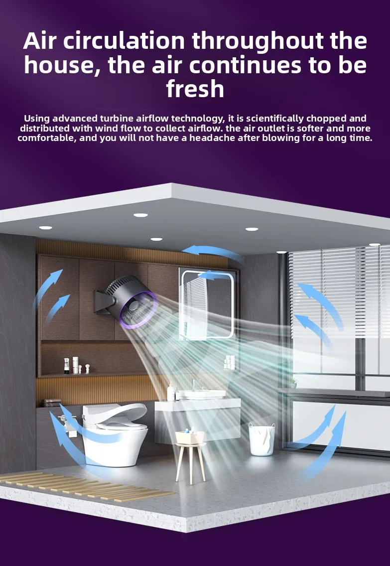 Electric Wireless Portable Desktop Wall Ceiling Fan